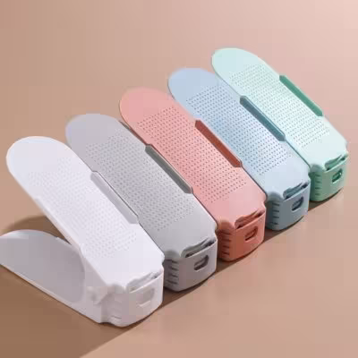 10 Vnt Organizador de zapatos ajustable doble estación de presión en Shapa