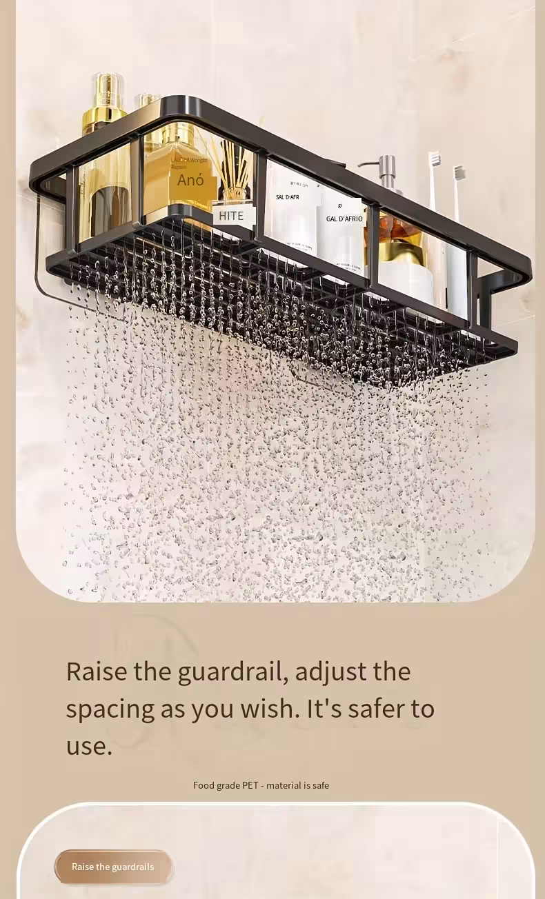 adhesive bathroom shelf no-drill