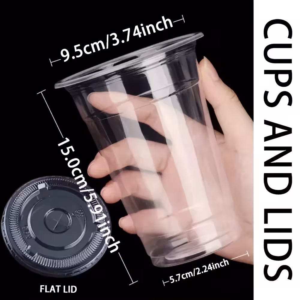 plastikiniai puodeliai su dangčiais