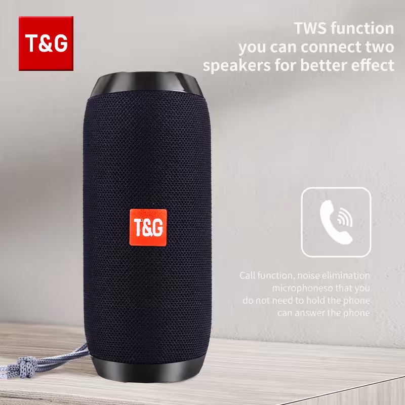 Haut-parleur Bluetooth T & G TG117 stéréo portable résistant à l'eau