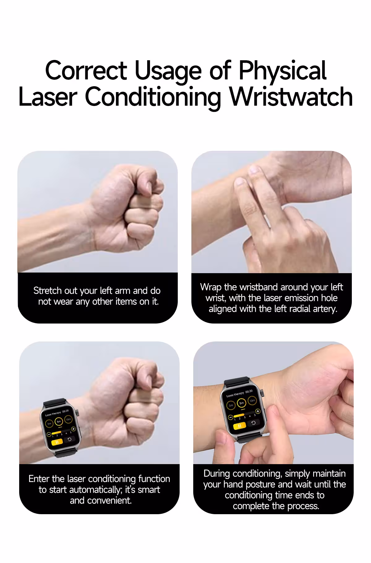 láser terapia reloj inteligente