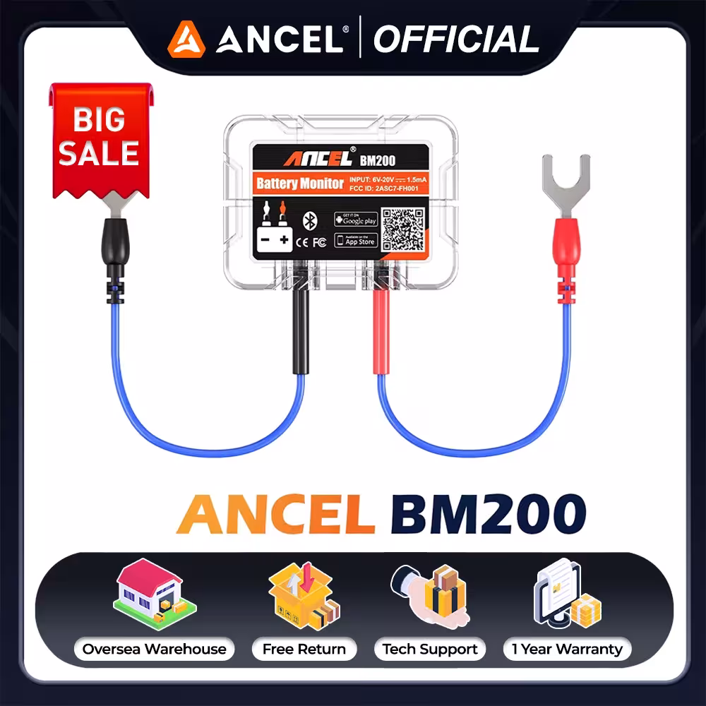 ANCEL BM200 Wireless Battery Monitor 12V Car Battery Tester