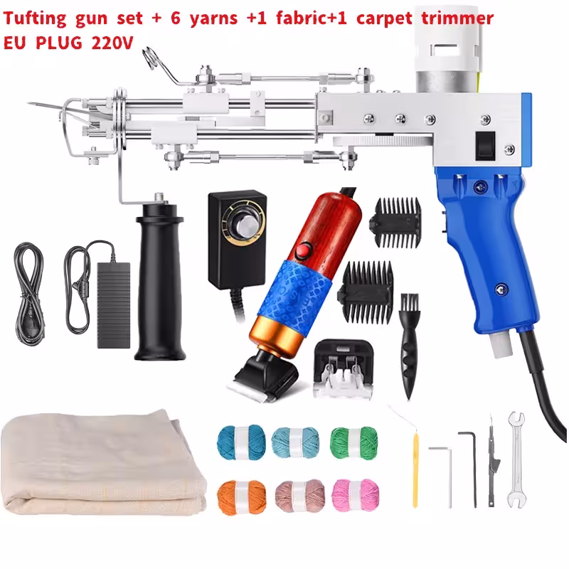 Elektrinė 2in1 Tufting Pistoletas Kilimų Gamybai 7-21mm