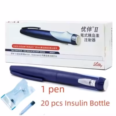 Insulino švirkšto žnyplės Lilly Huma Ergo 2 insulino švirkštas 3ml diabeto injekcijoms