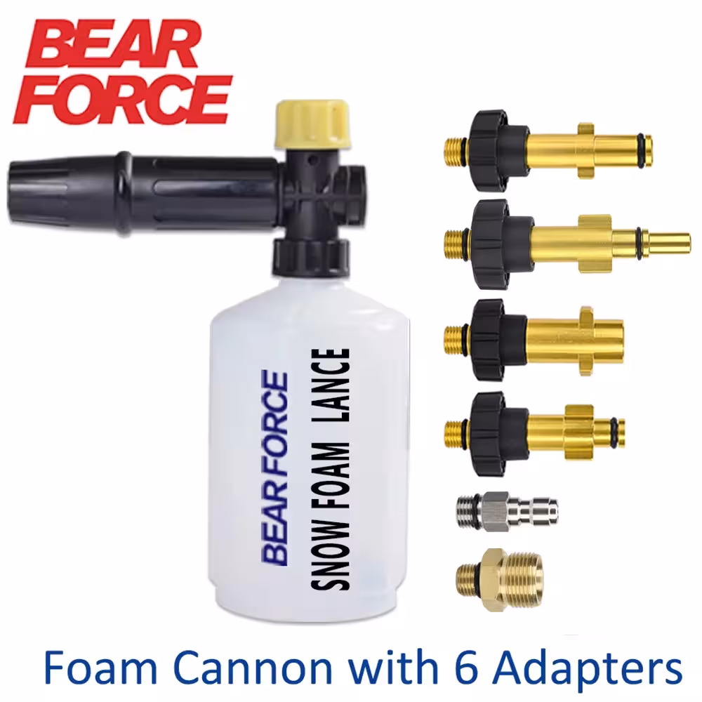 Snow Foam Lance foam generator with 6 adapters for pressure washers