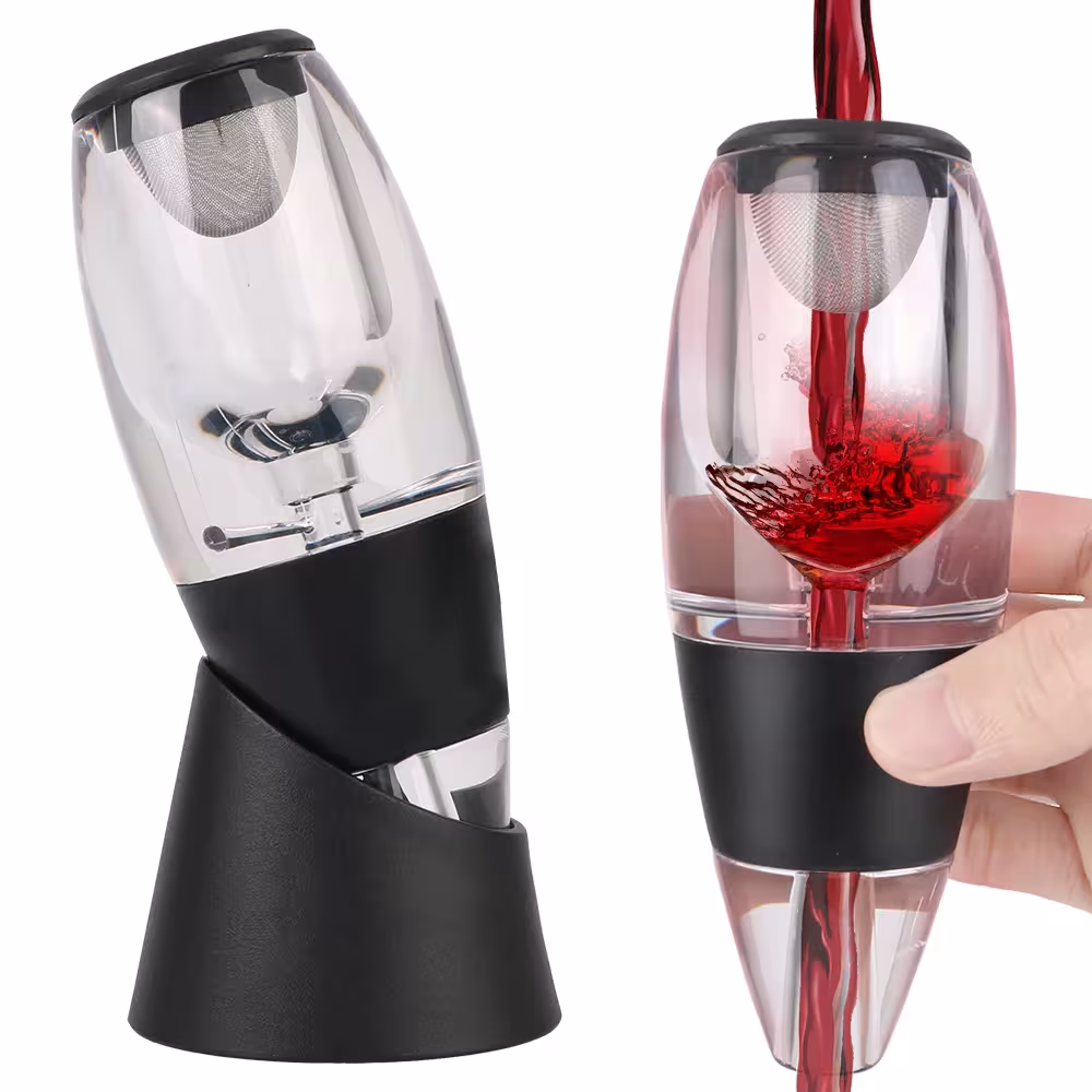 Wine aerator with filter and stand professional red wine pourer