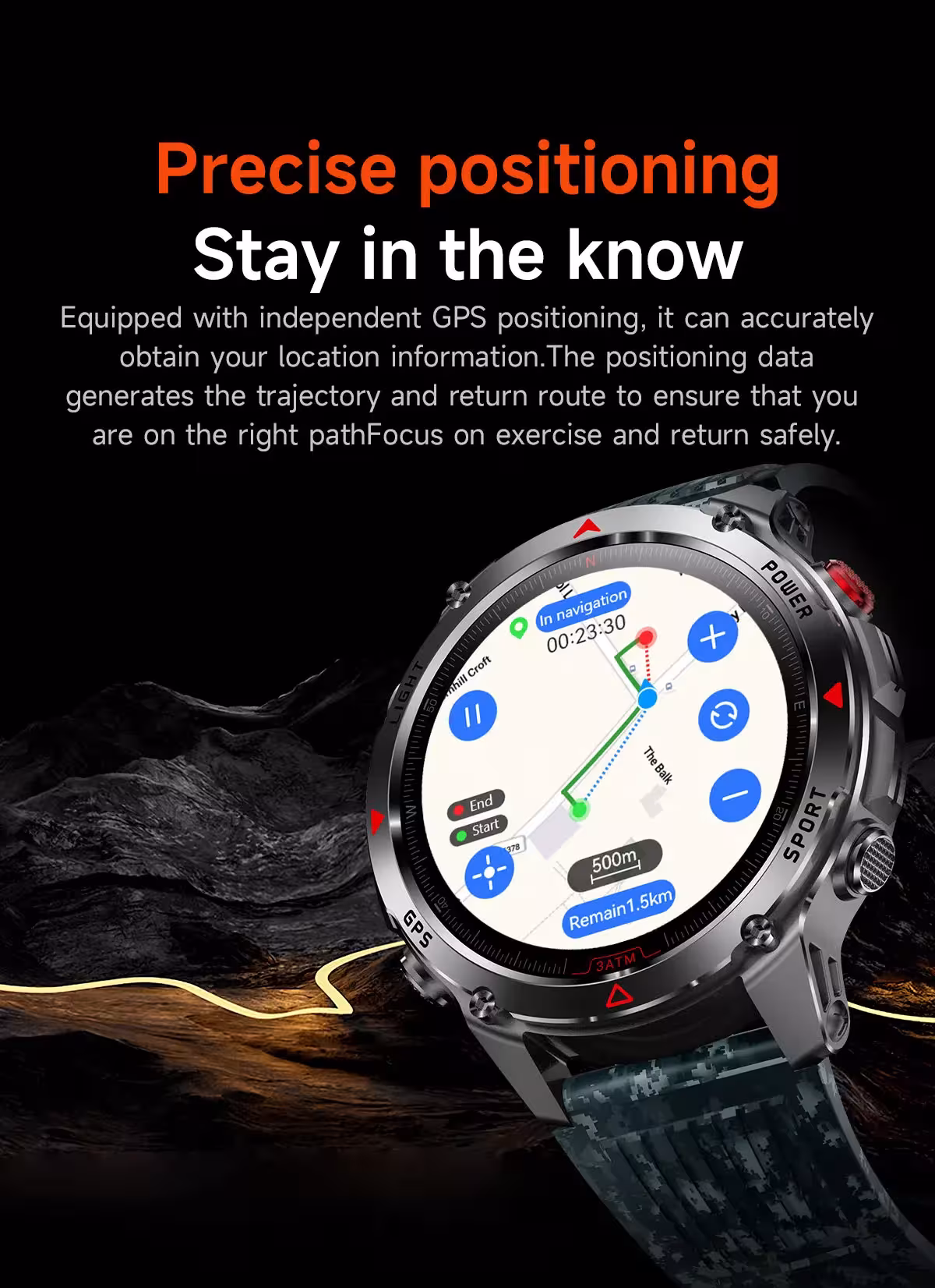 Horloge GPS intelligente pour le sport