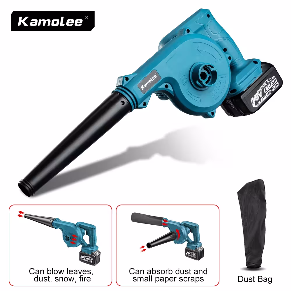Kamolee 20000rpm 18V 5.0Ah Machines à souffler et à aspirer électriques sans fil