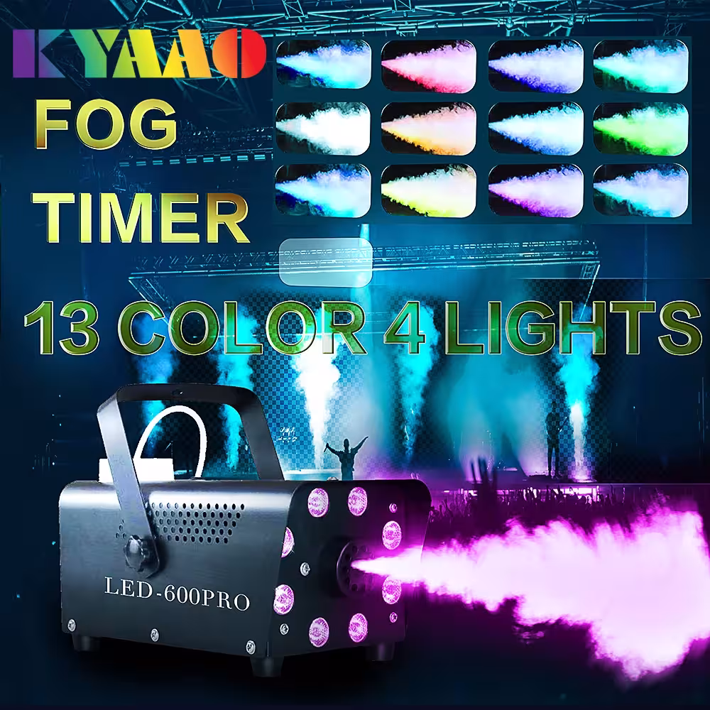 Mini smoke machine with LED 500W for disco and celebrations remote control