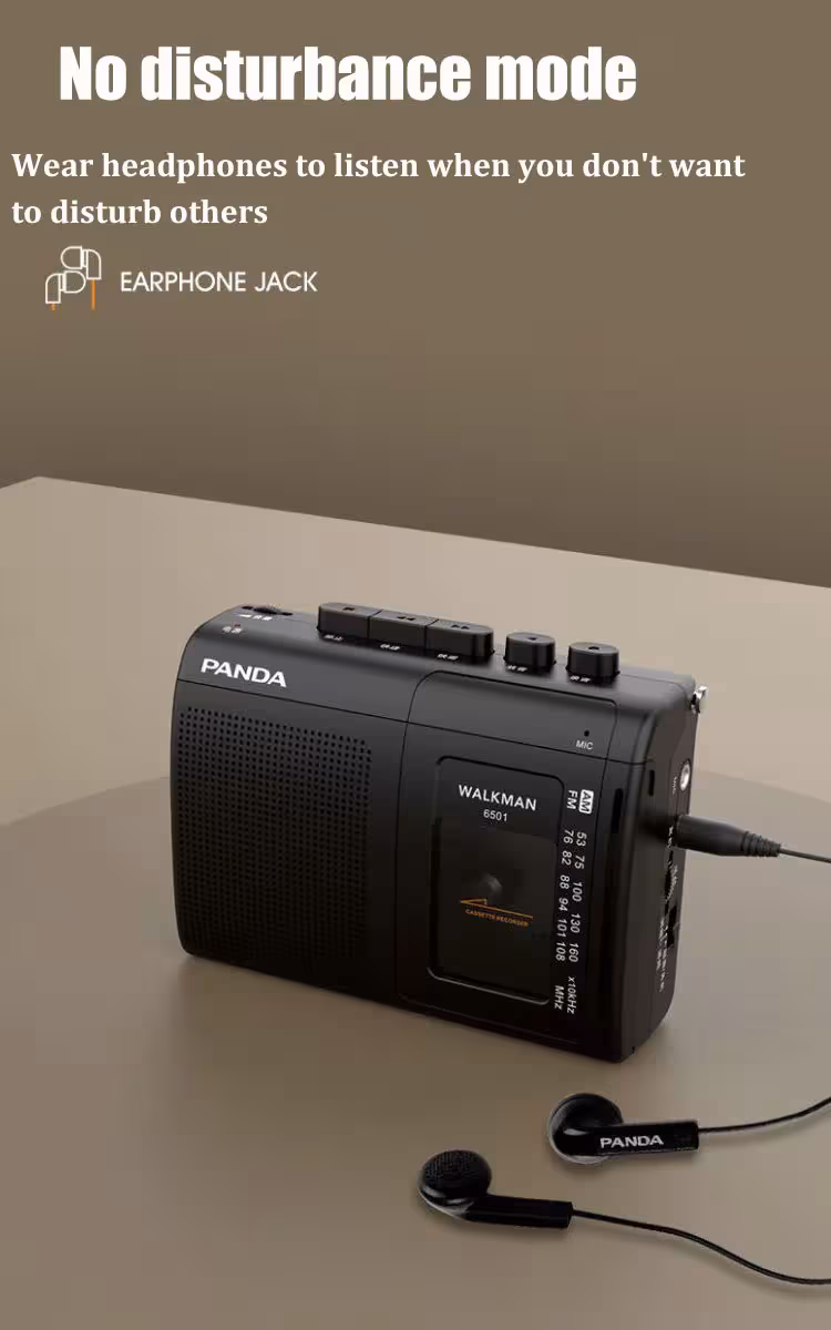 nešiojamasis kasetinis radijas AM/FM