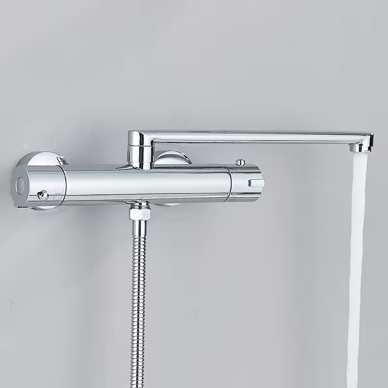 Thermostat-Badewannenarmatur aus Messing