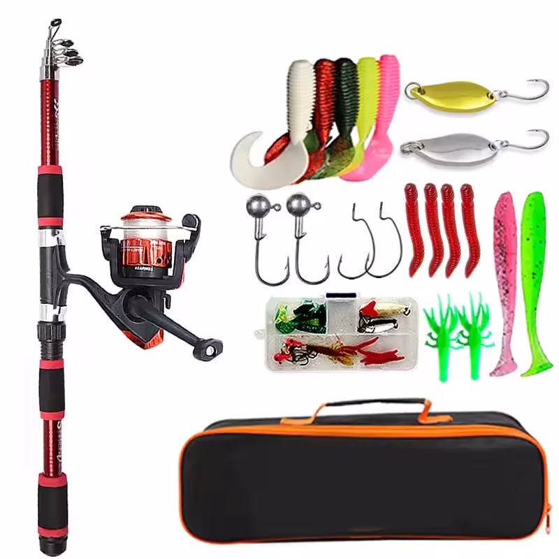 fishing set with roller
