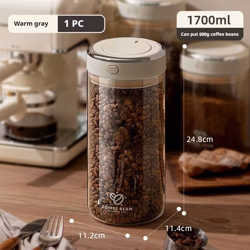 recipiente hermético para granos de café