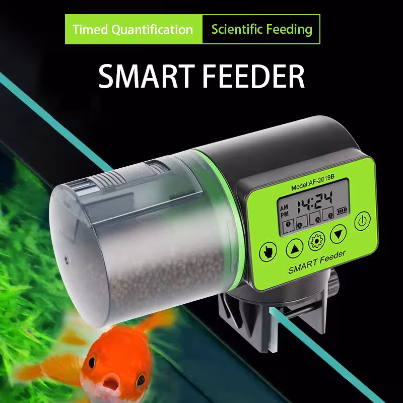 Automatic fish drinker digital aquarium food dispenser plastic intellectual timing