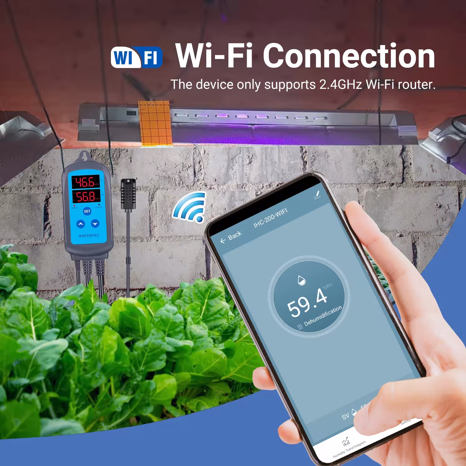 Régulateur d'humidité Wifi