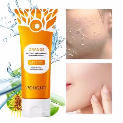 Facial scrub with moisturizing cream