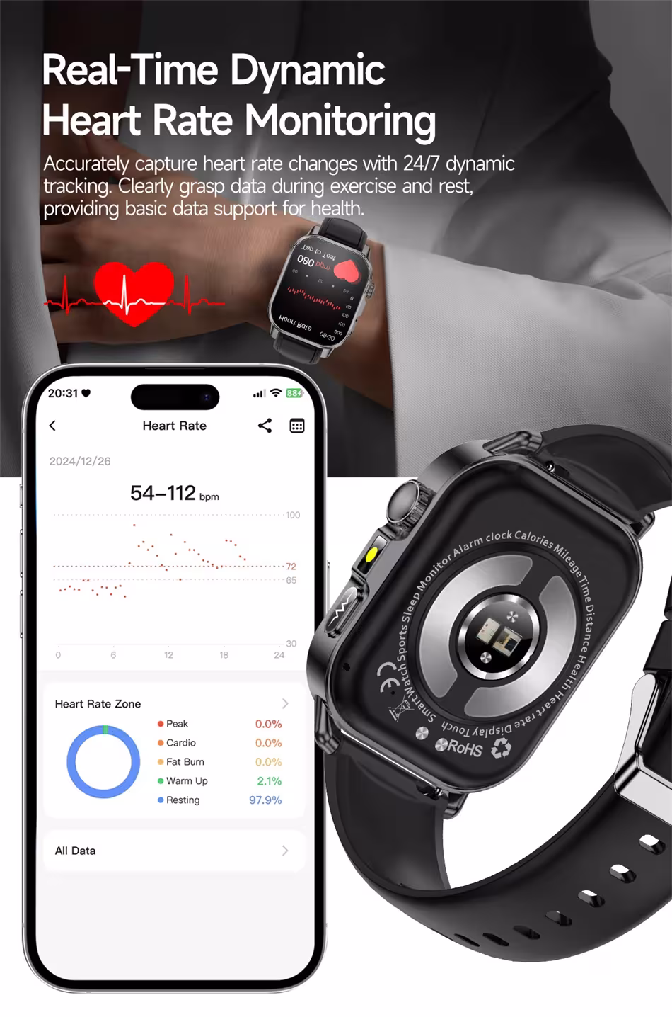 reloj inteligente con vigilancia de salud