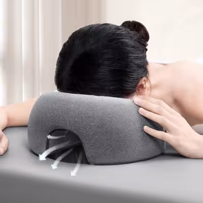 Cuscino facciale per sdraiarsi in memoria di ergonomia schiuma massaggio solone