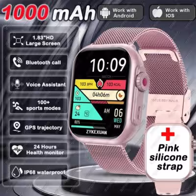 Xiaomi Smart Horloge pour hommes et femmes 1.85 pouce AMOLED affichage IP68
