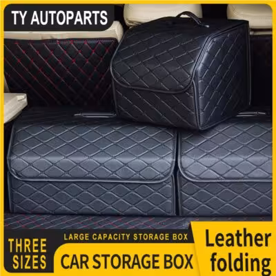 Car bagaglio organizzatore scatola per grande capacità pelle pieghevole
