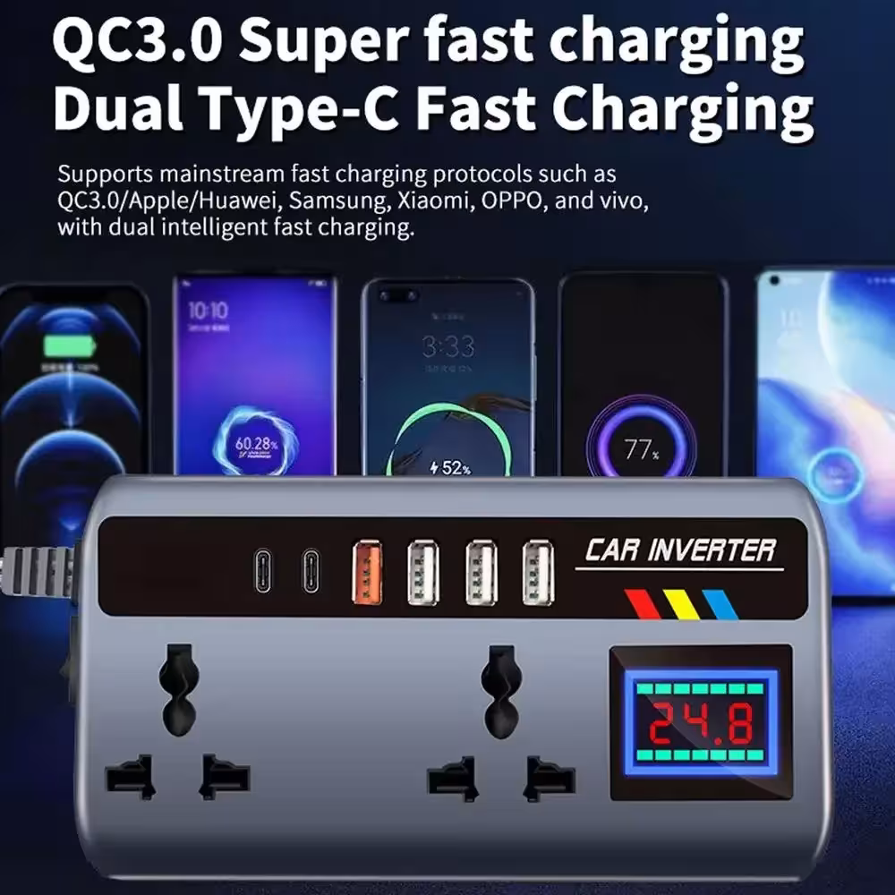 portable car inverter 12V
