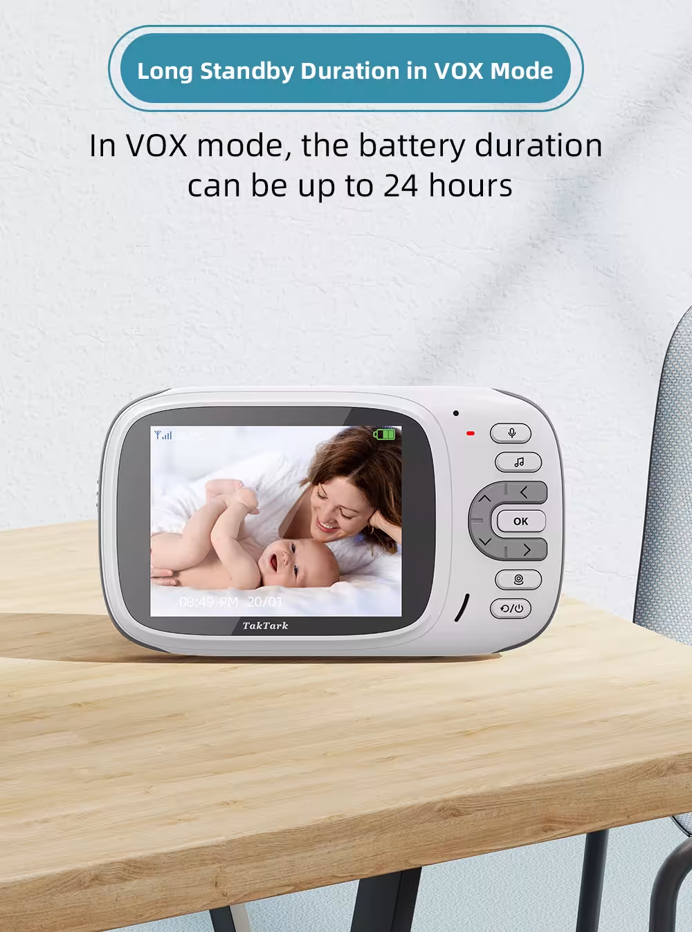 moniteur vidéo pour bébé avec télécommande