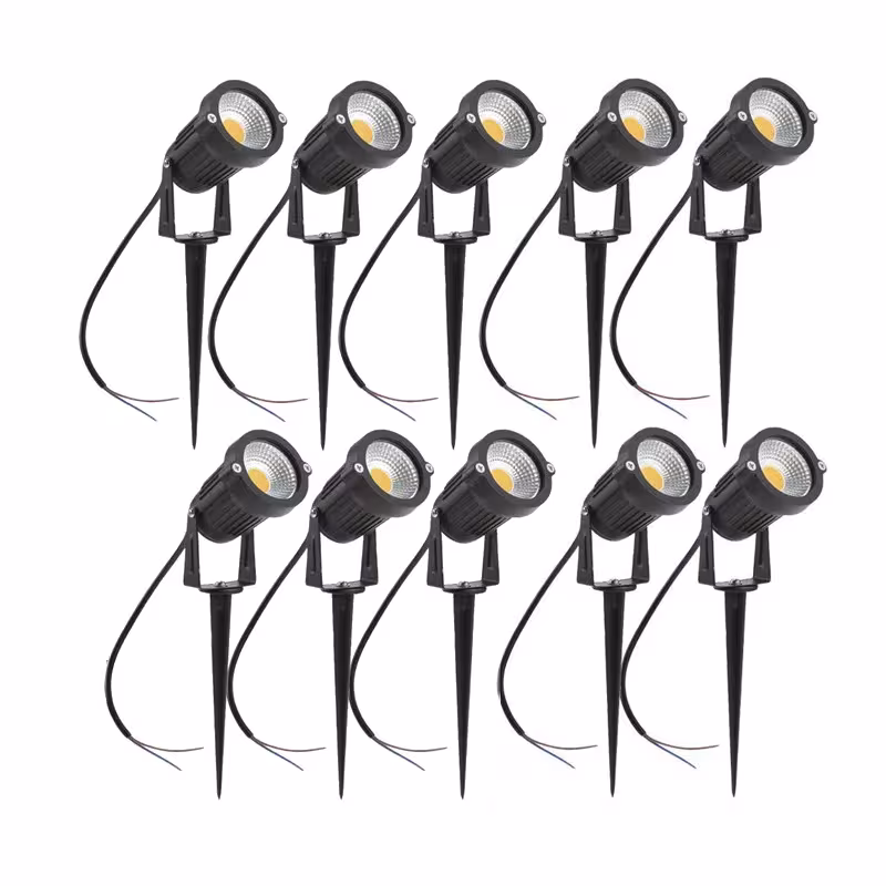 Luci da giardino per esterni LED 5W 10W 15W IP65 220V 12V 24V, faretti da terra