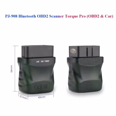 Scanner OBD2 Bluetooth PJ-908 pour diagnostic et surveillance moteur