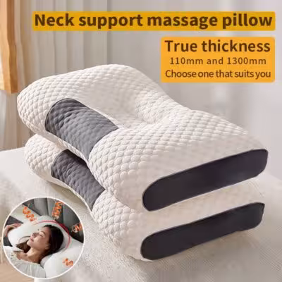 Orthopédie oreiller au cou avec fibre de soja et massage 6-10 cm