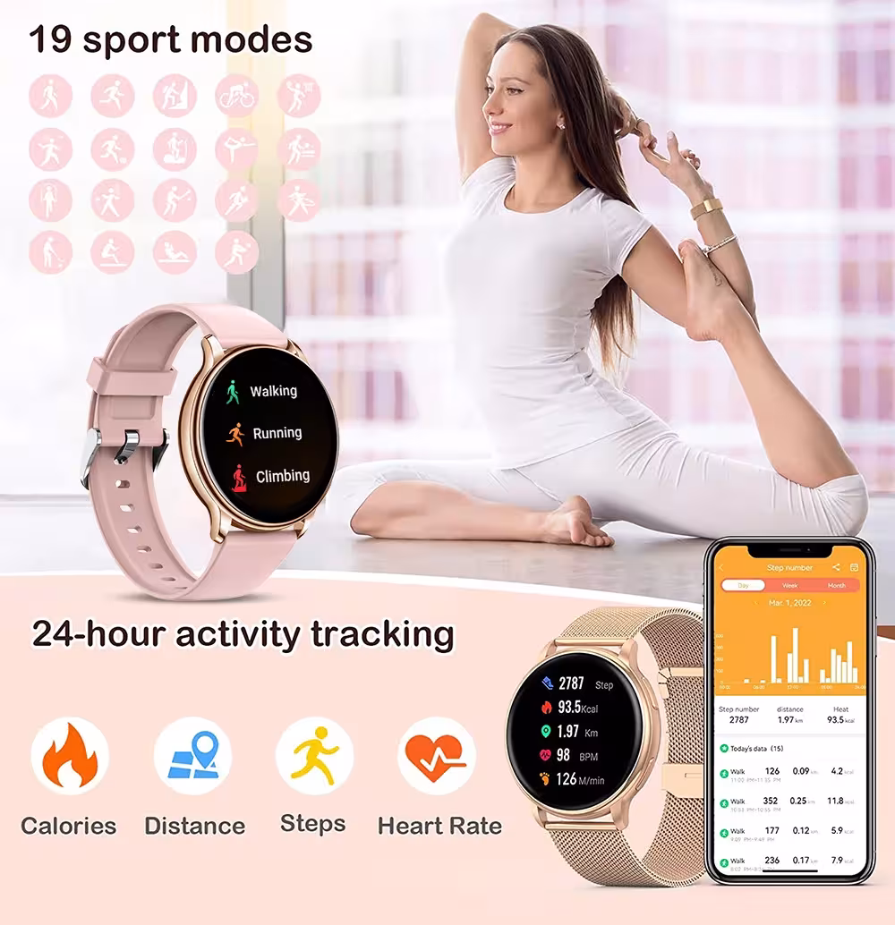 reloj inteligente con monitor de frecuencia cardíaca