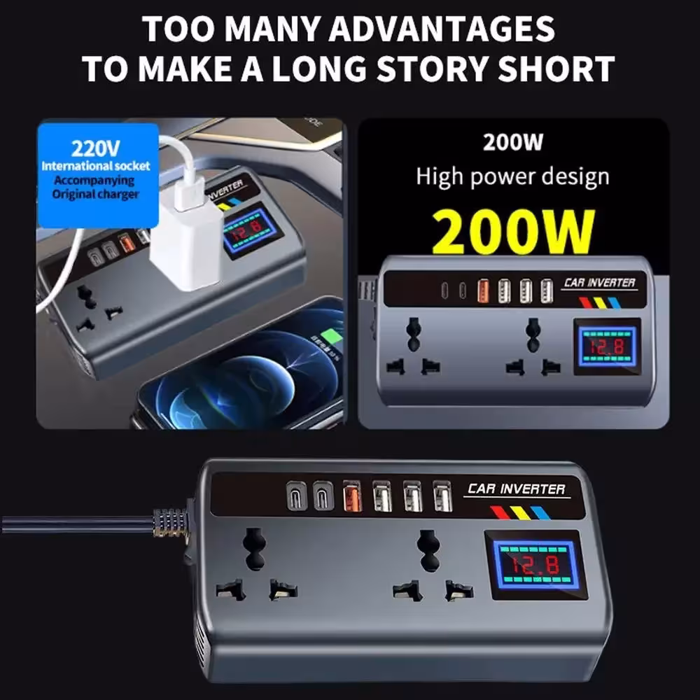portable car inverter 12V