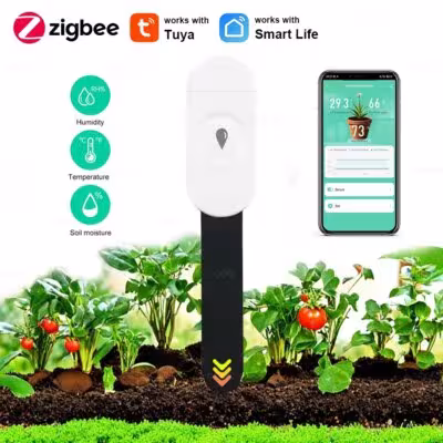 Tester di umidità del suolo Tuya ZigBee per piante e vegetazione da giardino