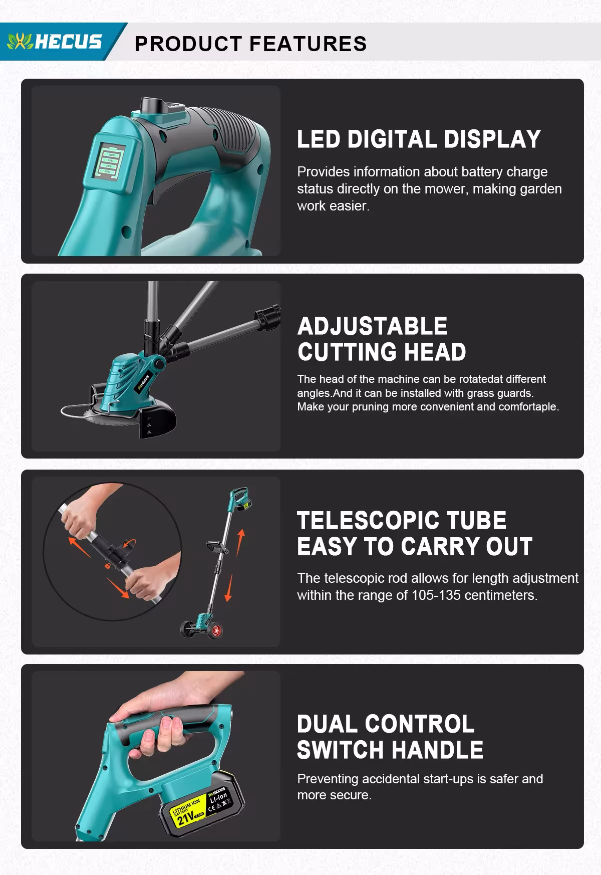 tondeuse à gazon électrique sans fil