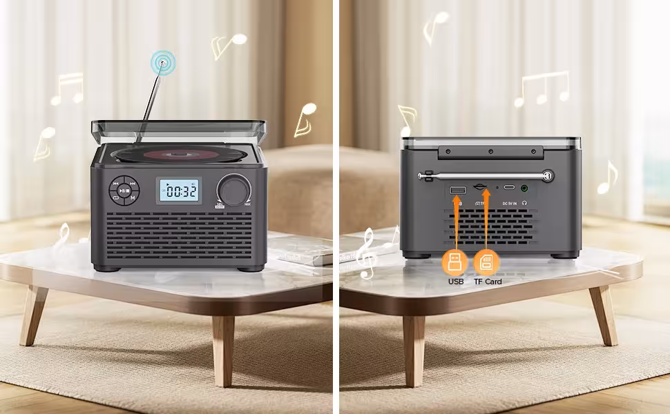 tragbarer CD-Player mit Lautsprechern