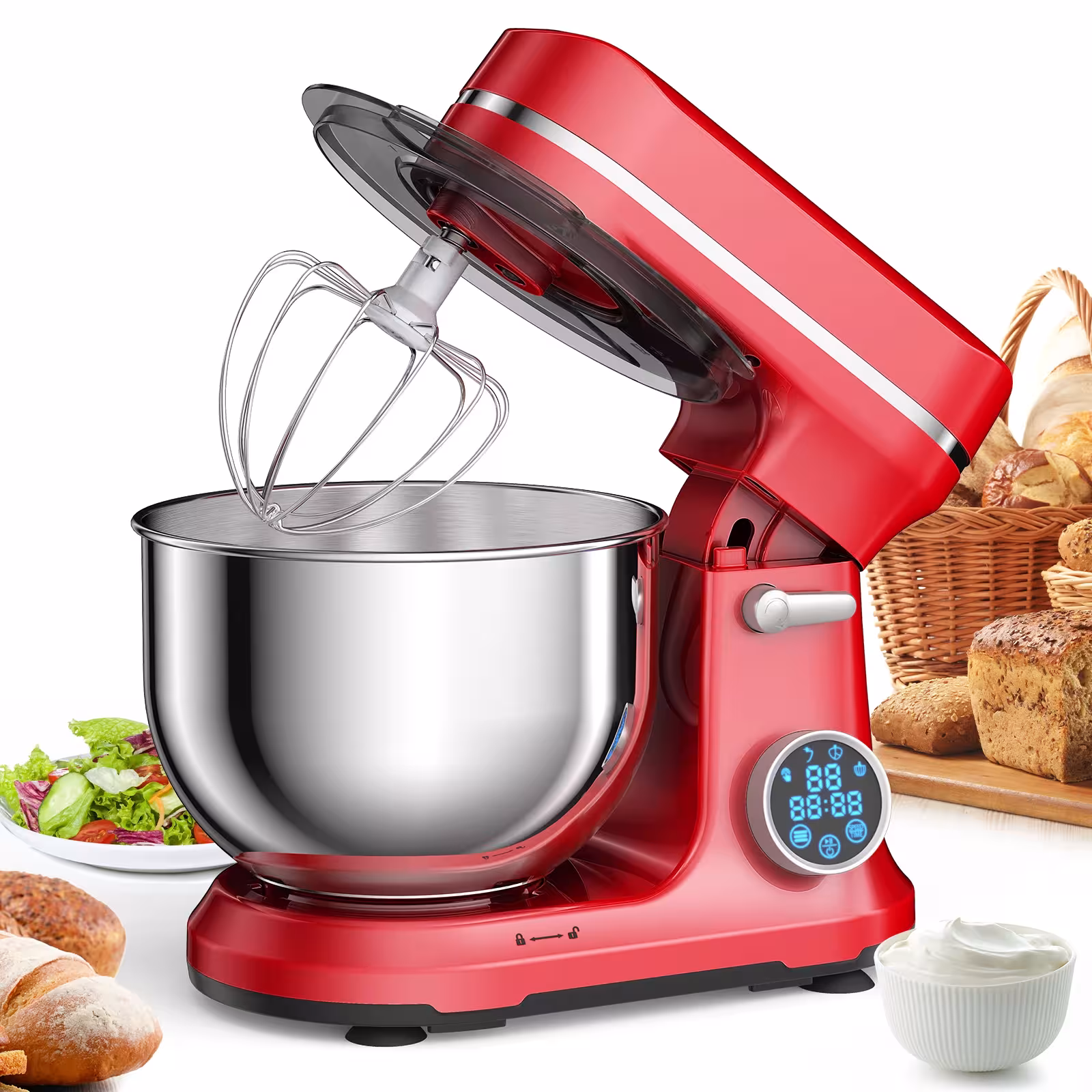 Batidora de cocina BioloMix 1200W 11 velocidades pantalla OLED