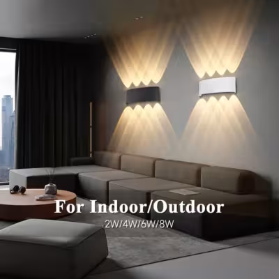 Lámpara de pared LED moderna forma de cubo 4W 6W 8W IP65 resistente al agua