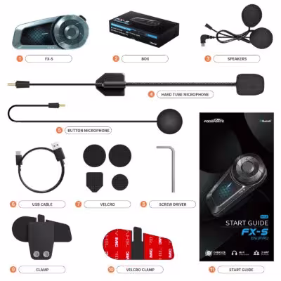 Fodsports FX-S Motorrad-Bluetooth-Intercom-Headset 1000 m BT5.4