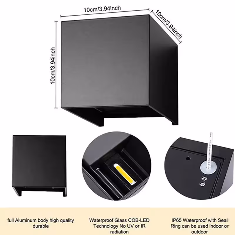 lámpara de pared LED IP65
