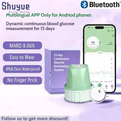 Sensor de glucosa Aidex x CGM, monitor continuo de glucosa de 15 días GX-01S