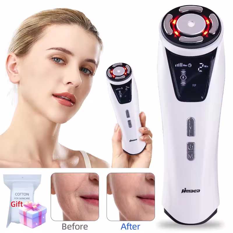 2025 Home HIFU Ultrasonic Beauty EMS Microcurrent Facial Lift and Wrinkle Reduction Massage Rejuvenation Facial Care Beauty Tool