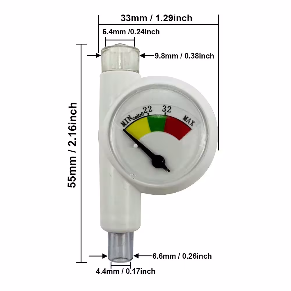 intubation cylinder pressure gauge