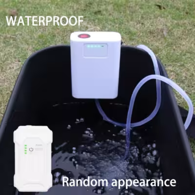 Aireador de bomba de aire para acuario JSFUN recargable por USB para peces, silencioso