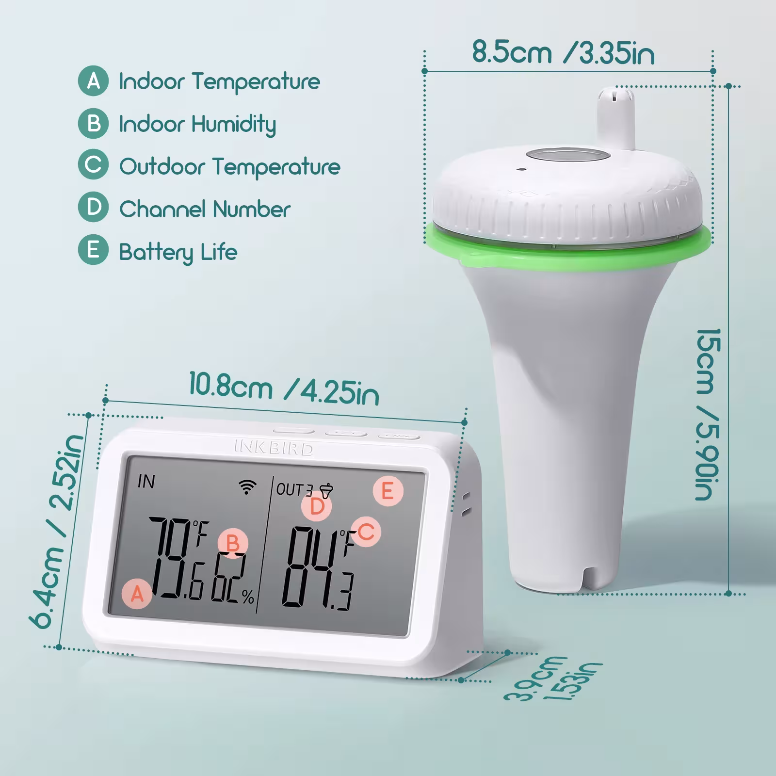INKBIRD 2. Generation Belaidis Schwimmtermometer mit WiFi Compilation
