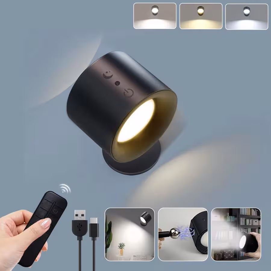 Magnetinis LED sieninis šviestukas su nuotoliniu valdymu