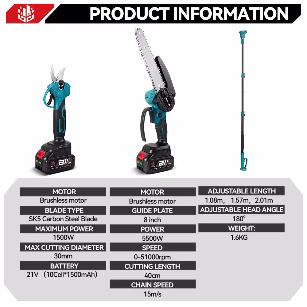 telescopic cutting of branches