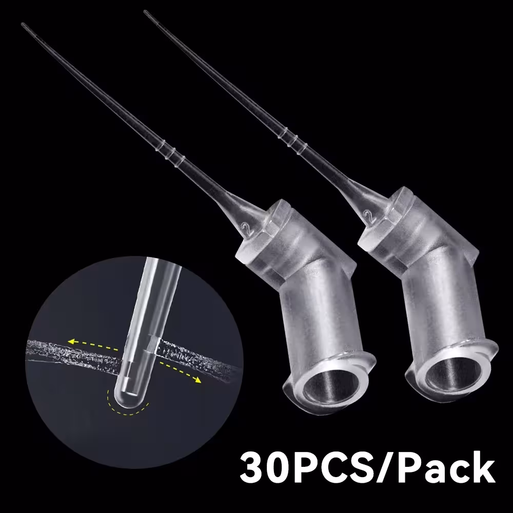 30 vnt. Dantų endodontinės irrigacijos adata 30G 0.3mm šaknies kanalo plovimo sistema