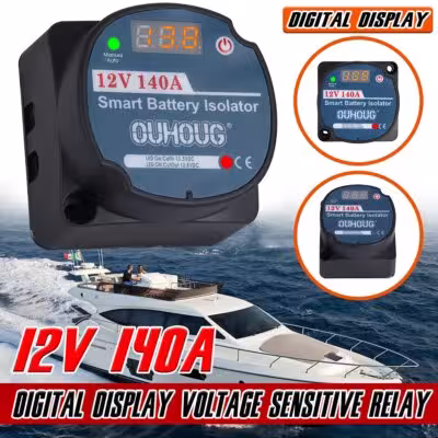Kit de relé de carga dividida VEVOR 12V 140Amp Kit de aislador de batería automático