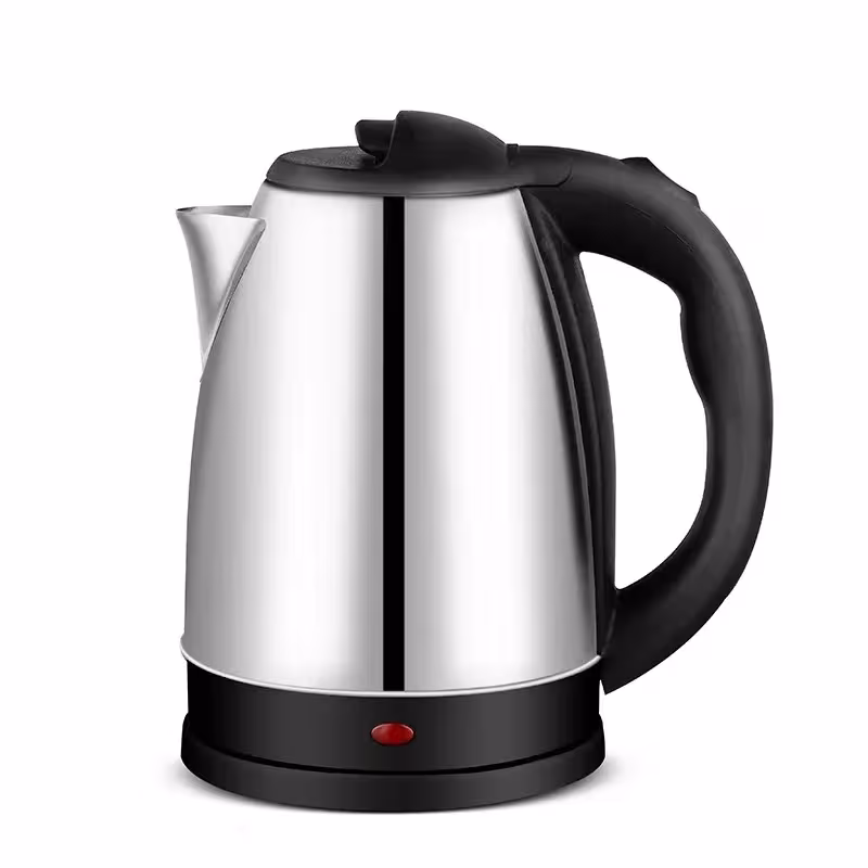 2.0L stainless steel electric kettle Silver gray Base Separation Design Rust-resistant Durable for Home Office During Travel