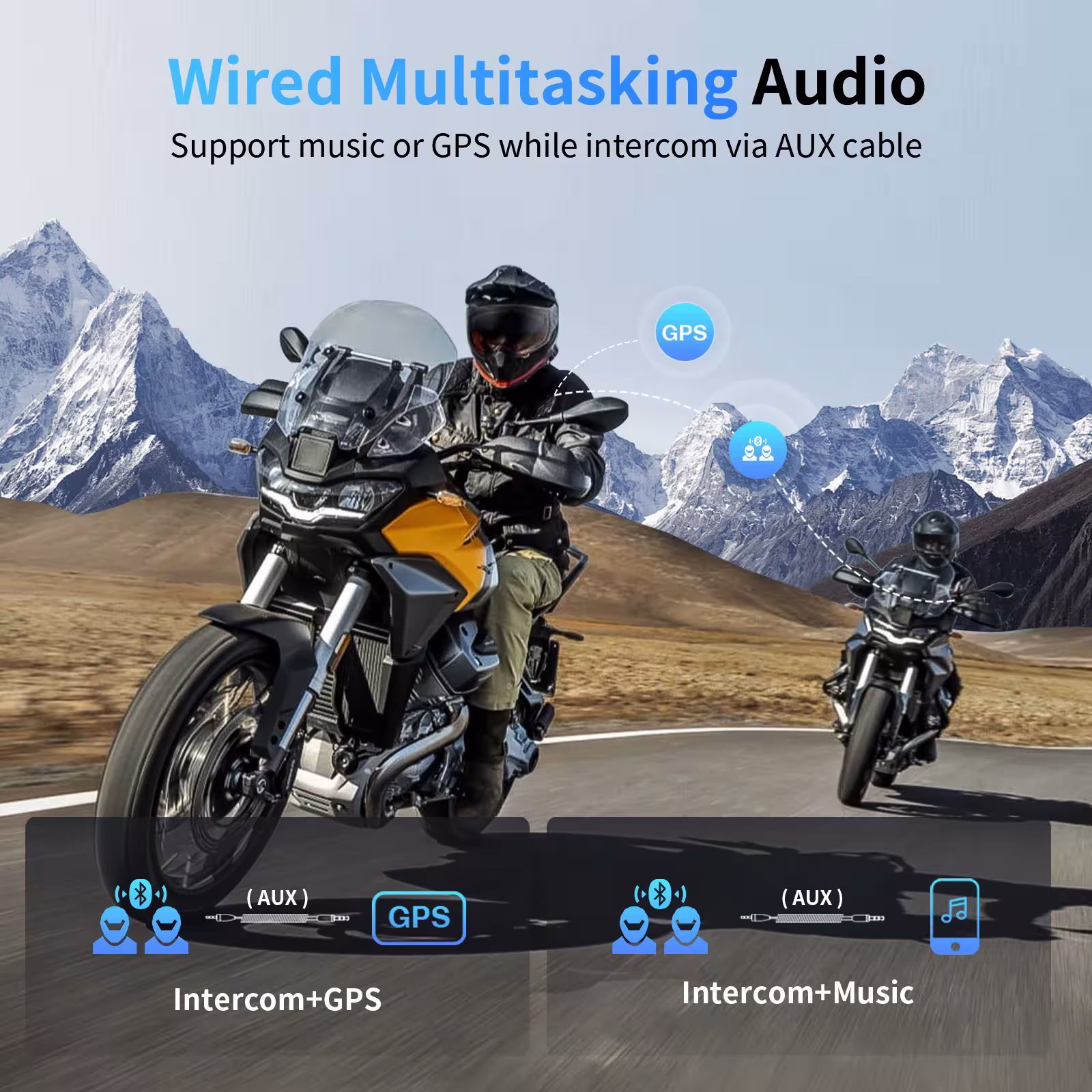 motociklų šalmo Bluetooth ausines