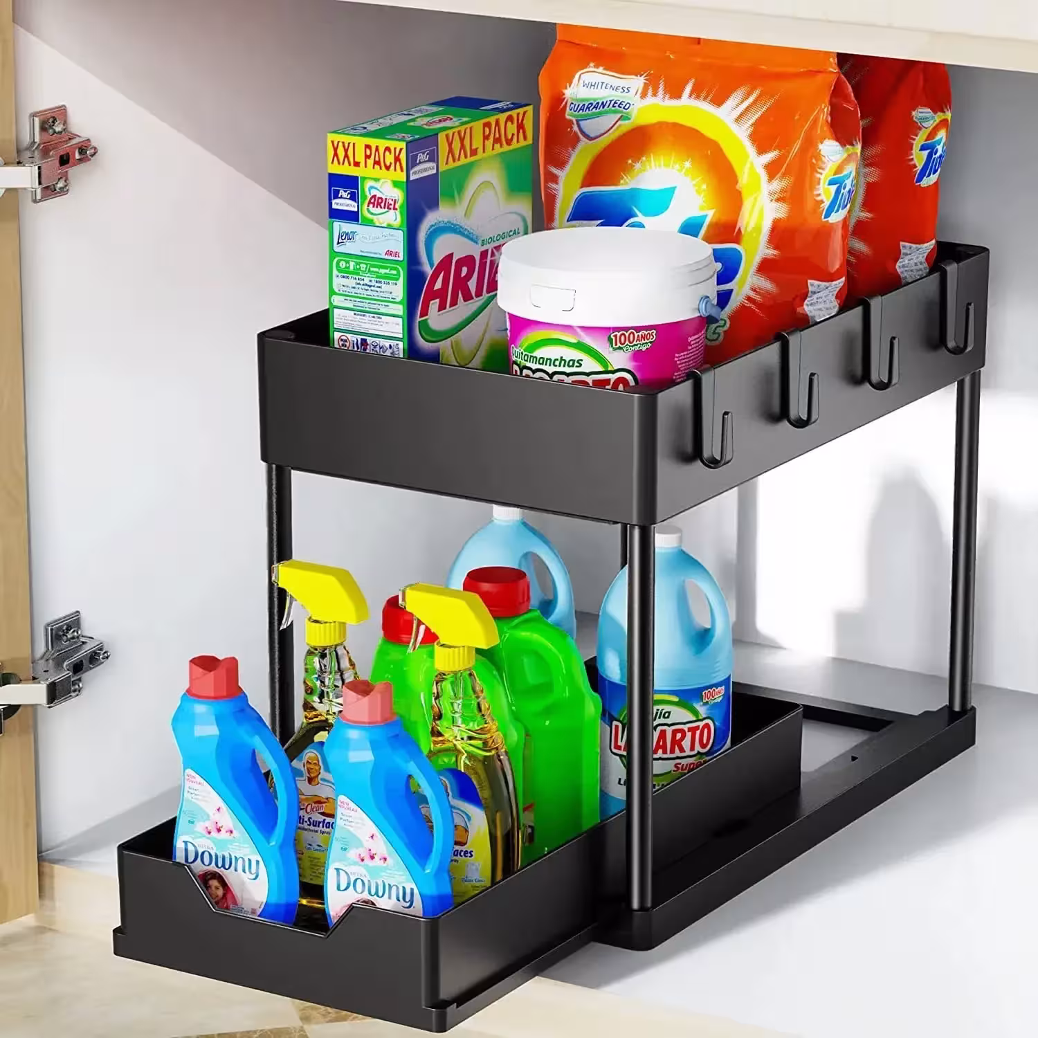 virtuvės spintos organizavimo lentyna